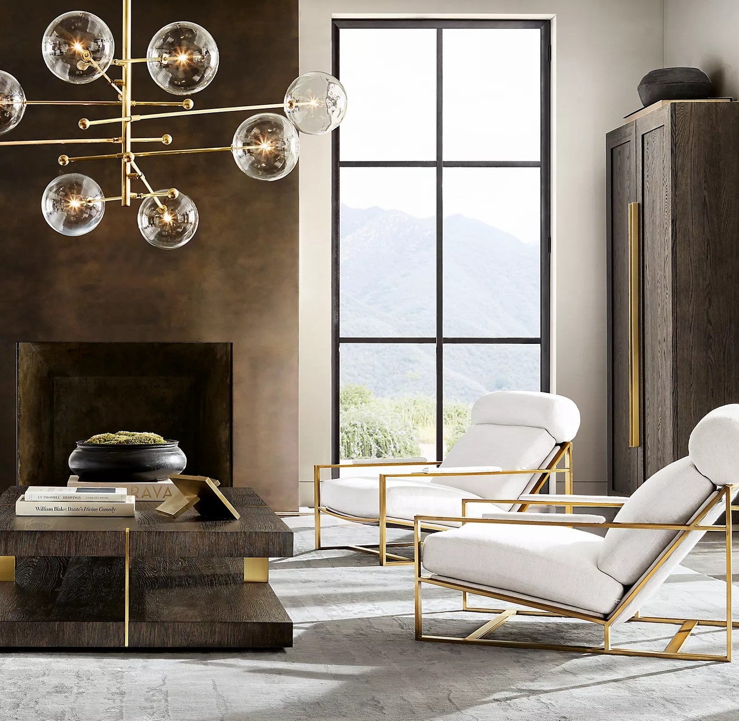 Elegant Glass Globe Mobile Chandelier with Adjustable Height & LED Com