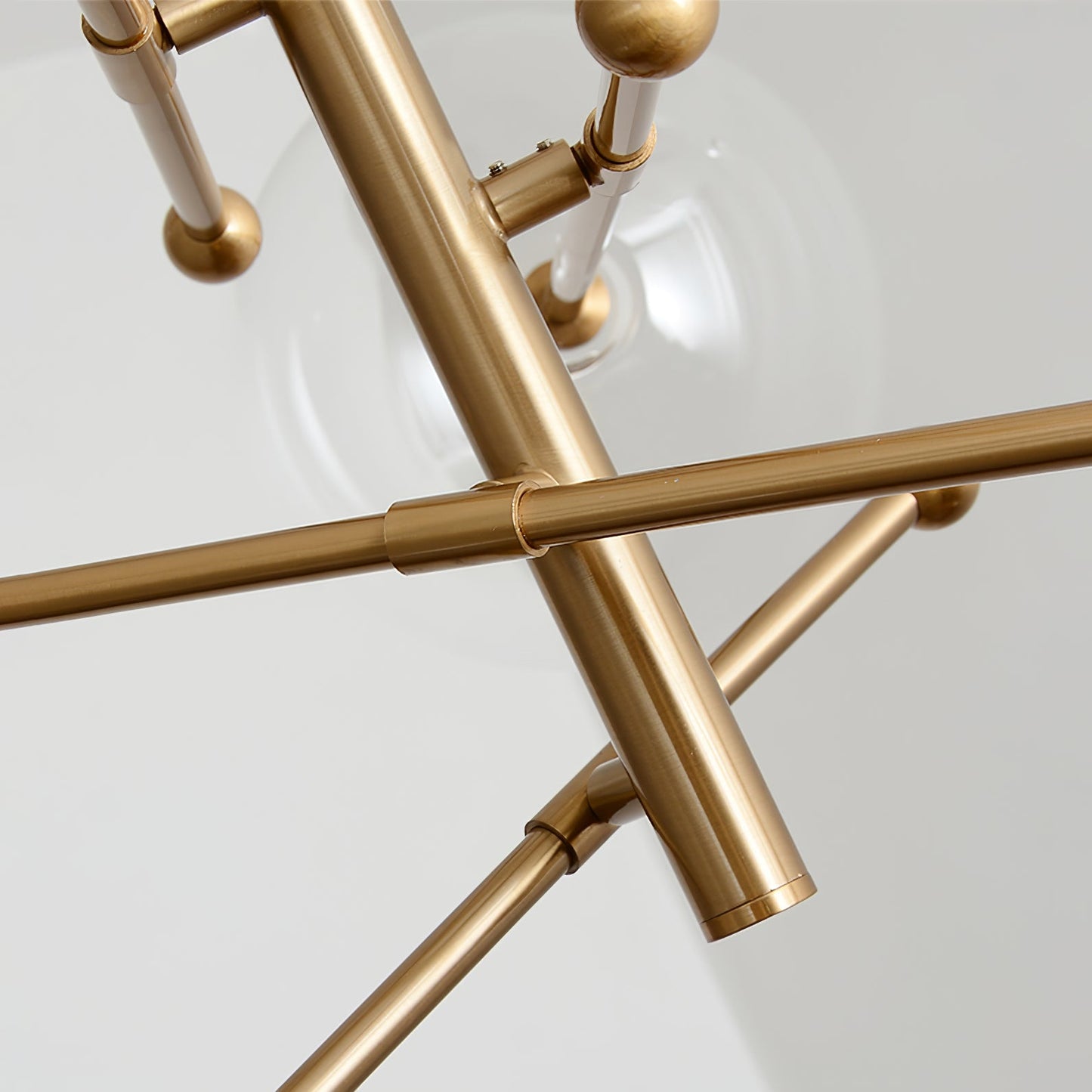 Elegant Glass Globe Mobile Chandelier with Adjustable Height & LED Com