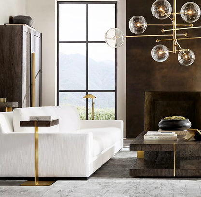 Elegant Glass Globe Mobile Chandelier with Adjustable Height & LED Com