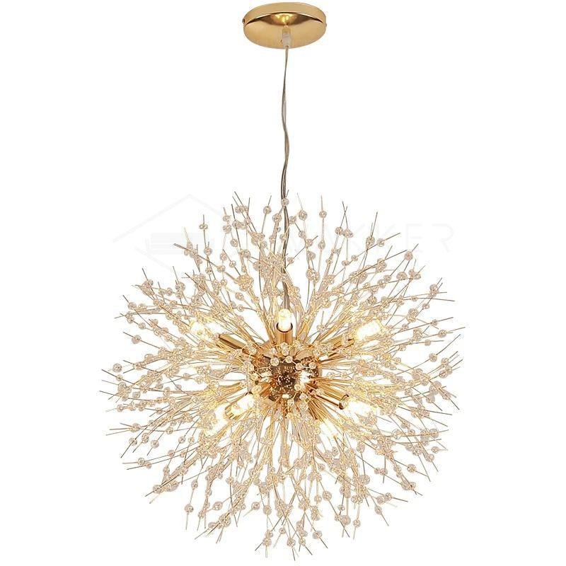 Elegant Crystal Dandelion Chandelier - Adjustable Brightness & Modern