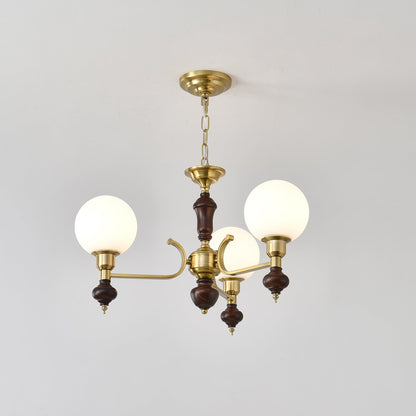 Elegant Globe Orb Chandelier - Adjustable Height, LED Compatible