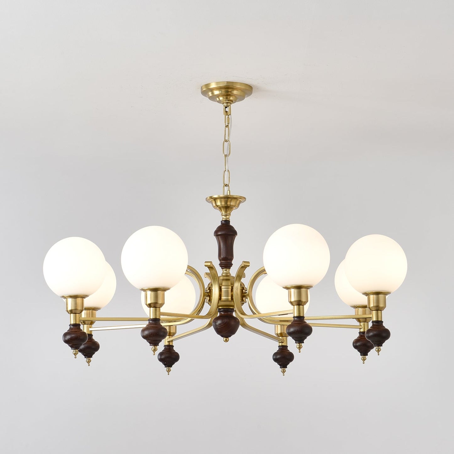 Elegant Globe Orb Chandelier - Adjustable Height, LED Compatible