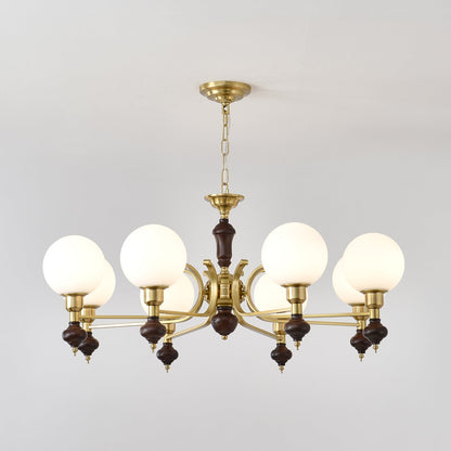 Elegant Globe Orb Chandelier - Adjustable Height, LED Compatible