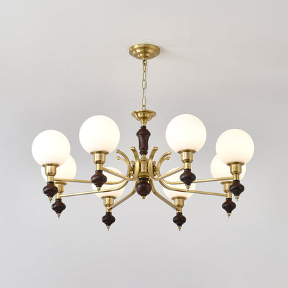 Elegant Globe Orb Chandelier - Adjustable Height, LED Compatible