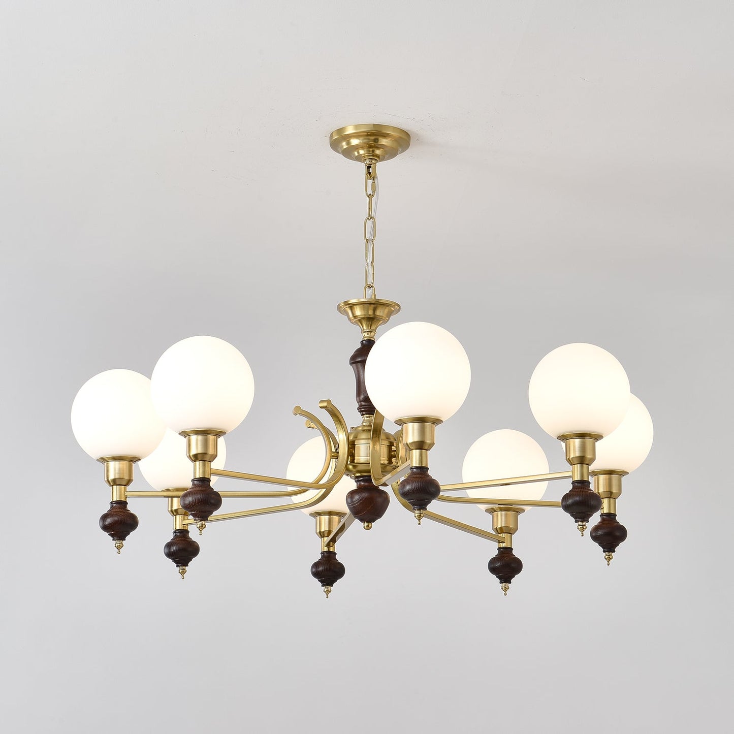 Elegant Globe Orb Chandelier - Adjustable Height, LED Compatible