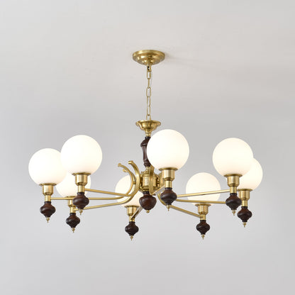 Elegant Globe Orb Chandelier - Adjustable Height, LED Compatible