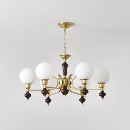 Elegant Globe Orb Chandelier - Adjustable Height, LED Compatible