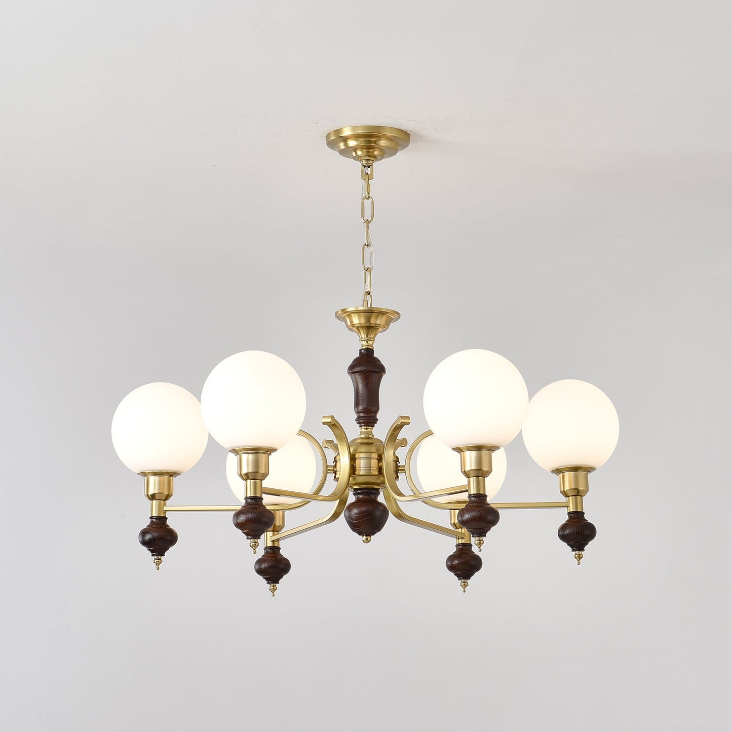 Elegant Globe Orb Chandelier - Adjustable Height, LED Compatible