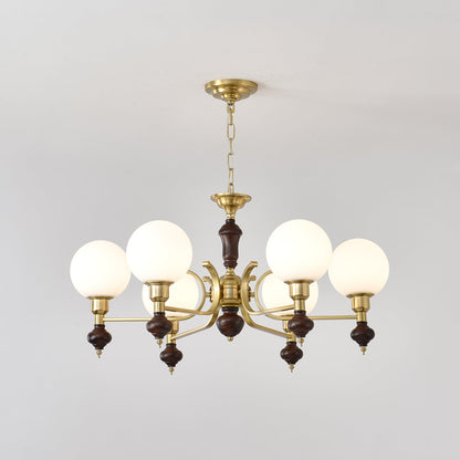 Elegant Globe Orb Chandelier - Adjustable Height, LED Compatible