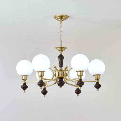 Elegant Globe Orb Chandelier - Adjustable Height, LED Compatible