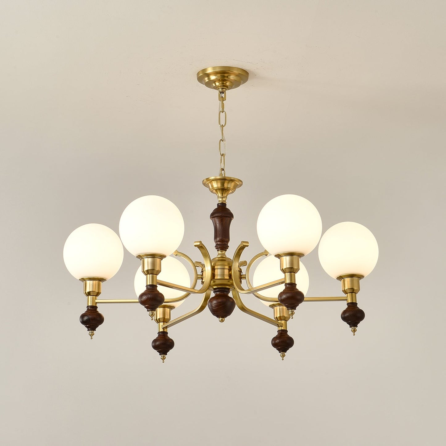 Elegant Globe Orb Chandelier - Adjustable Height, LED Compatible
