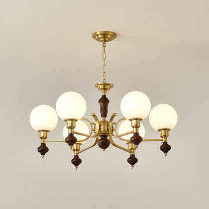 Elegant Globe Orb Chandelier - Adjustable Height, LED Compatible