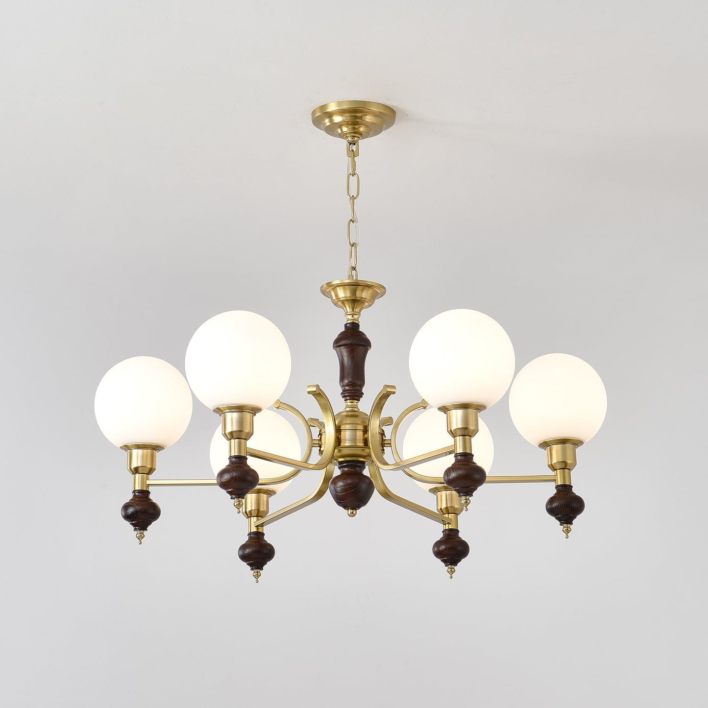 Elegant Globe Orb Chandelier - Adjustable Height, LED Compatible