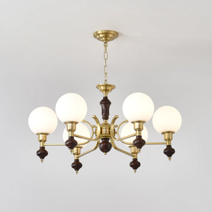 Elegant Globe Orb Chandelier - Adjustable Height, LED Compatible