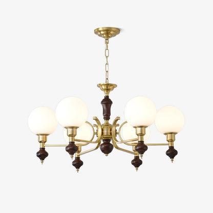 Elegant Globe Orb Chandelier - Adjustable Height, LED Compatible