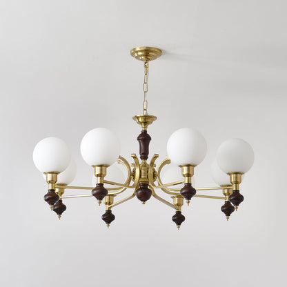 Elegant Globe Orb Chandelier - Adjustable Height, LED Compatible
