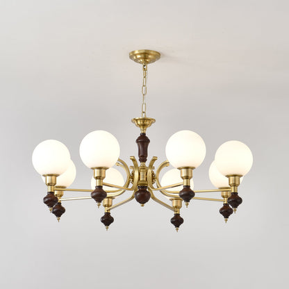 Elegant Globe Orb Chandelier - Adjustable Height, LED Compatible