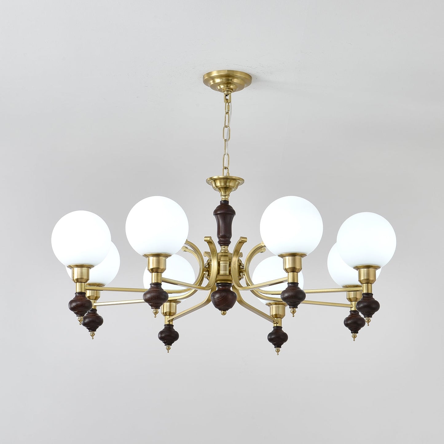 Elegant Globe Orb Chandelier - Adjustable Height, LED Compatible