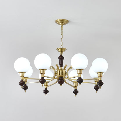 Elegant Globe Orb Chandelier - Adjustable Height, LED Compatible