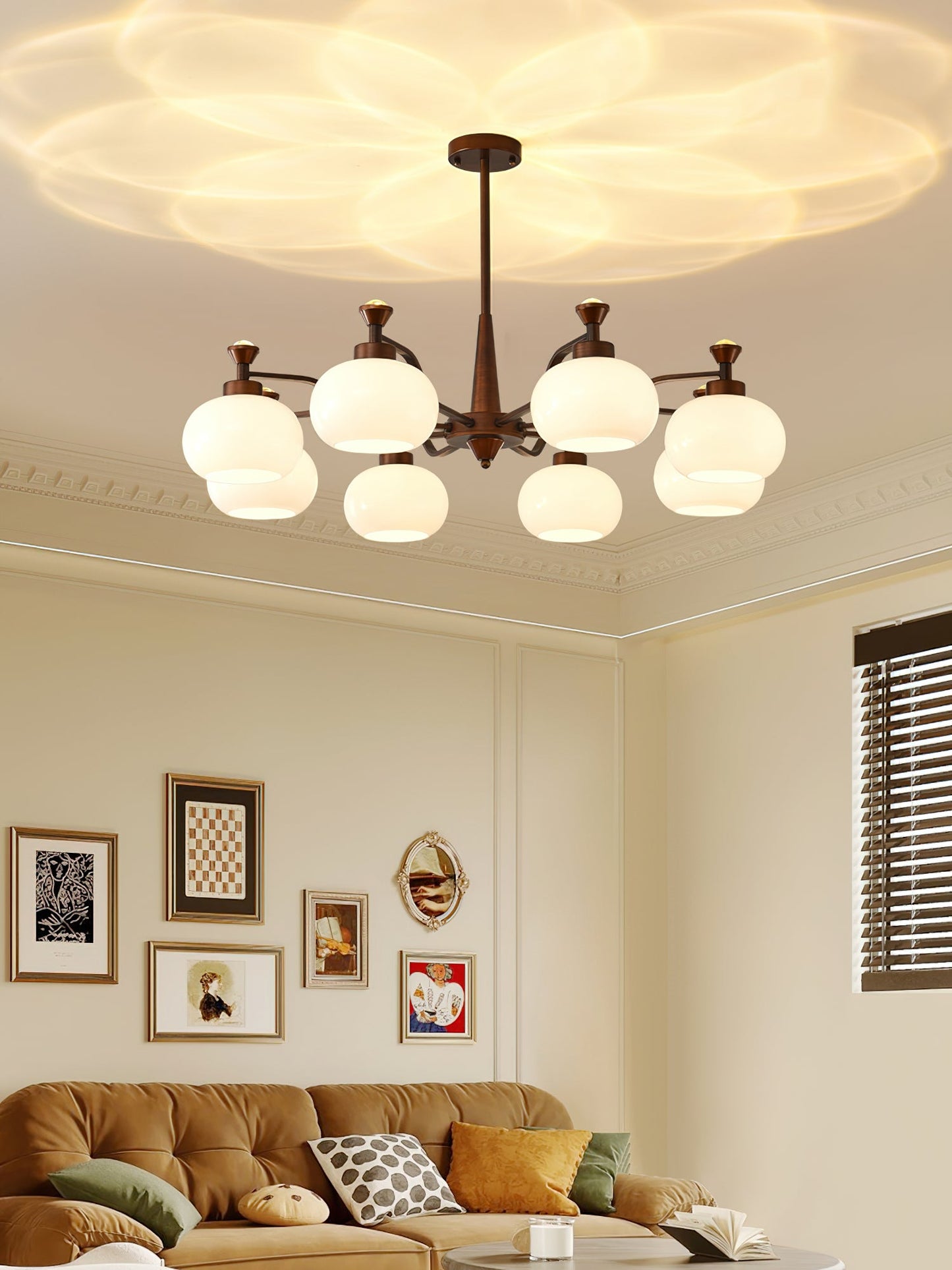 Modern Globe Spotlight Chandelier - Adjustable Arms, Energy Efficient