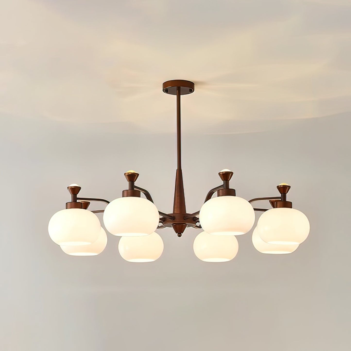 Modern Globe Spotlight Chandelier - Adjustable Arms, Energy Efficient