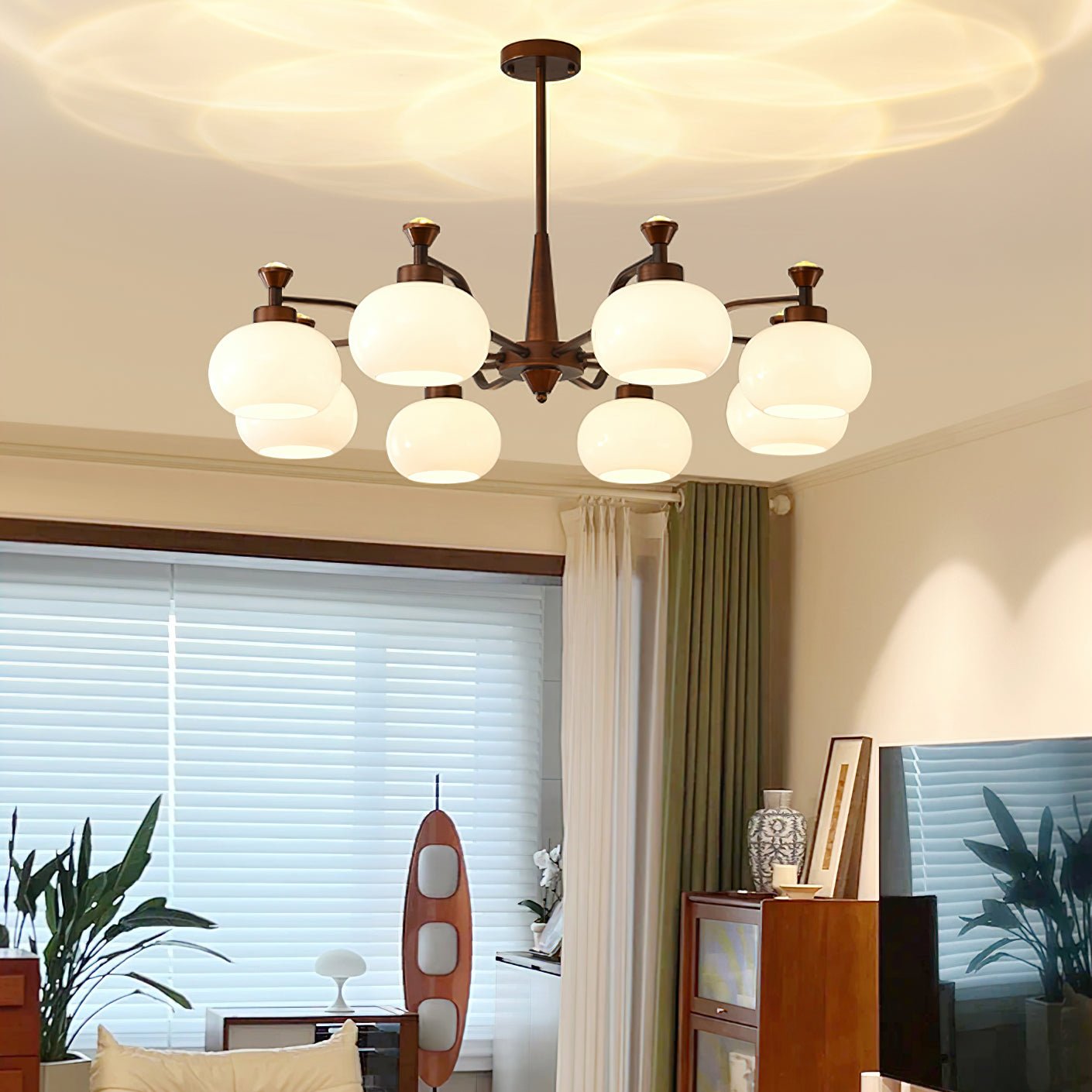 Modern Globe Spotlight Chandelier - Adjustable Arms, Energy Efficient