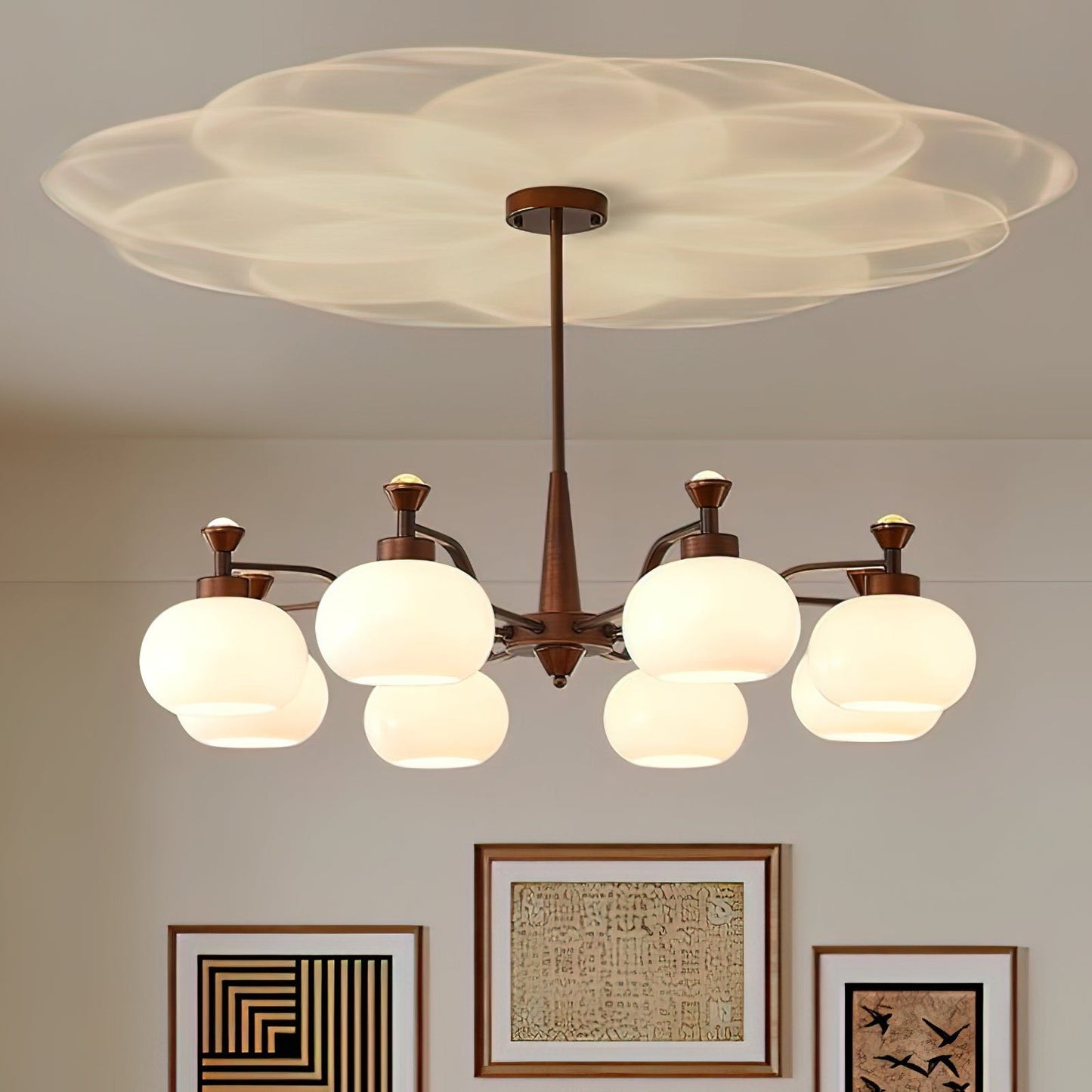Modern Globe Spotlight Chandelier - Adjustable Arms, Energy Efficient