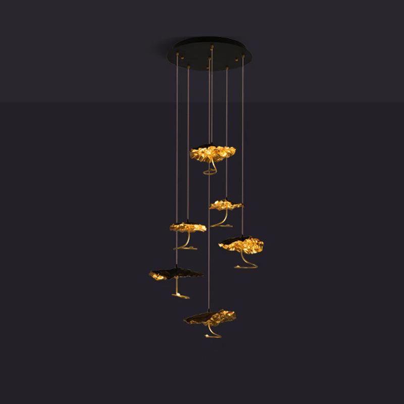 Brass Aviary Constellation Chandelier with Adjustable Height & LED Lig