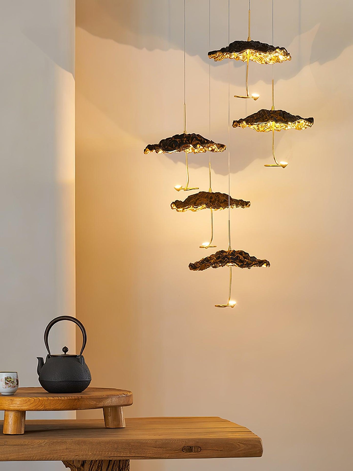Brass Aviary Constellation Chandelier with Adjustable Height & LED Lig