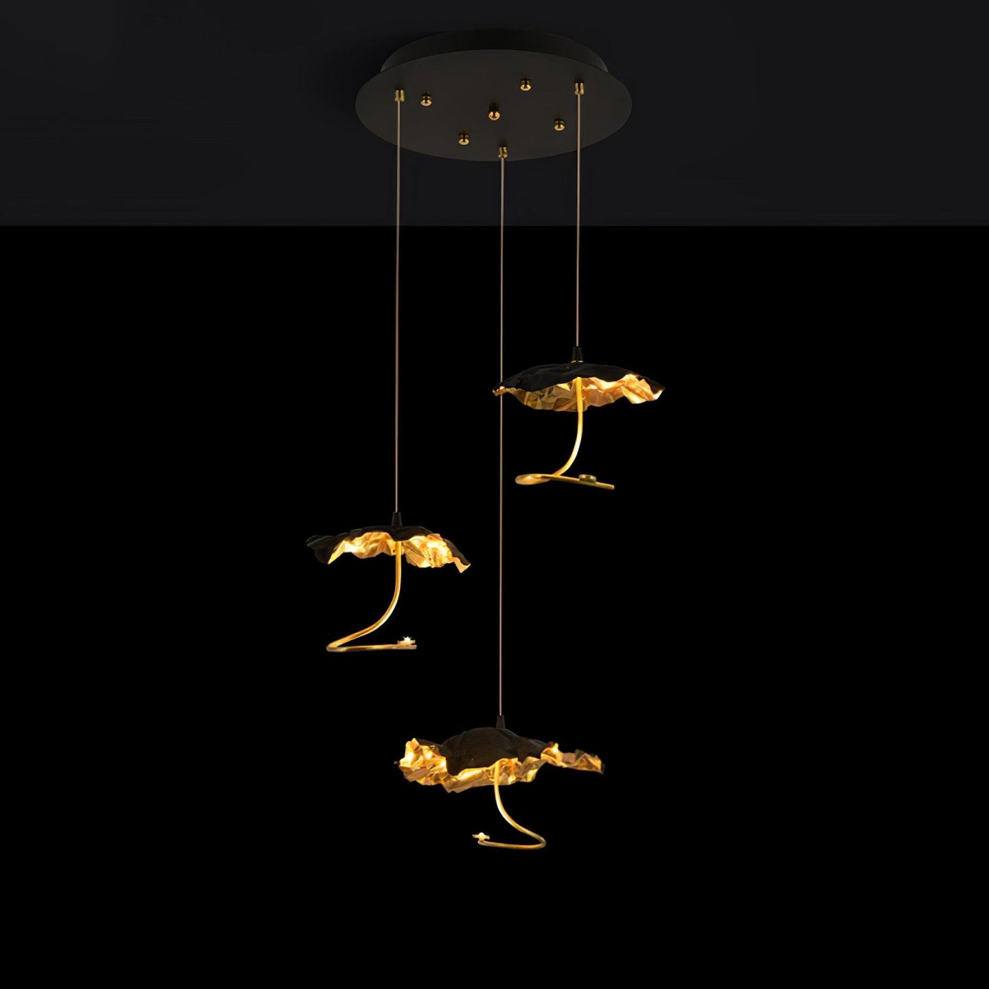 Brass Aviary Constellation Chandelier with Adjustable Height & LED Lig