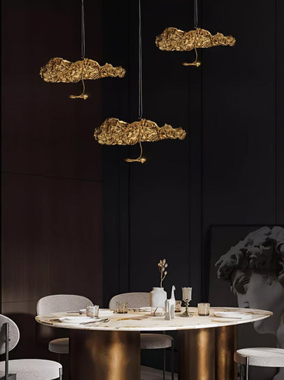 Brass Aviary Constellation Chandelier with Adjustable Height & LED Lig