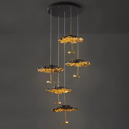 Brass Aviary Constellation Chandelier with Adjustable Height & LED Lig