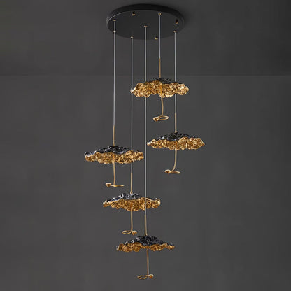 Brass Aviary Constellation Chandelier with Adjustable Height & LED Lig