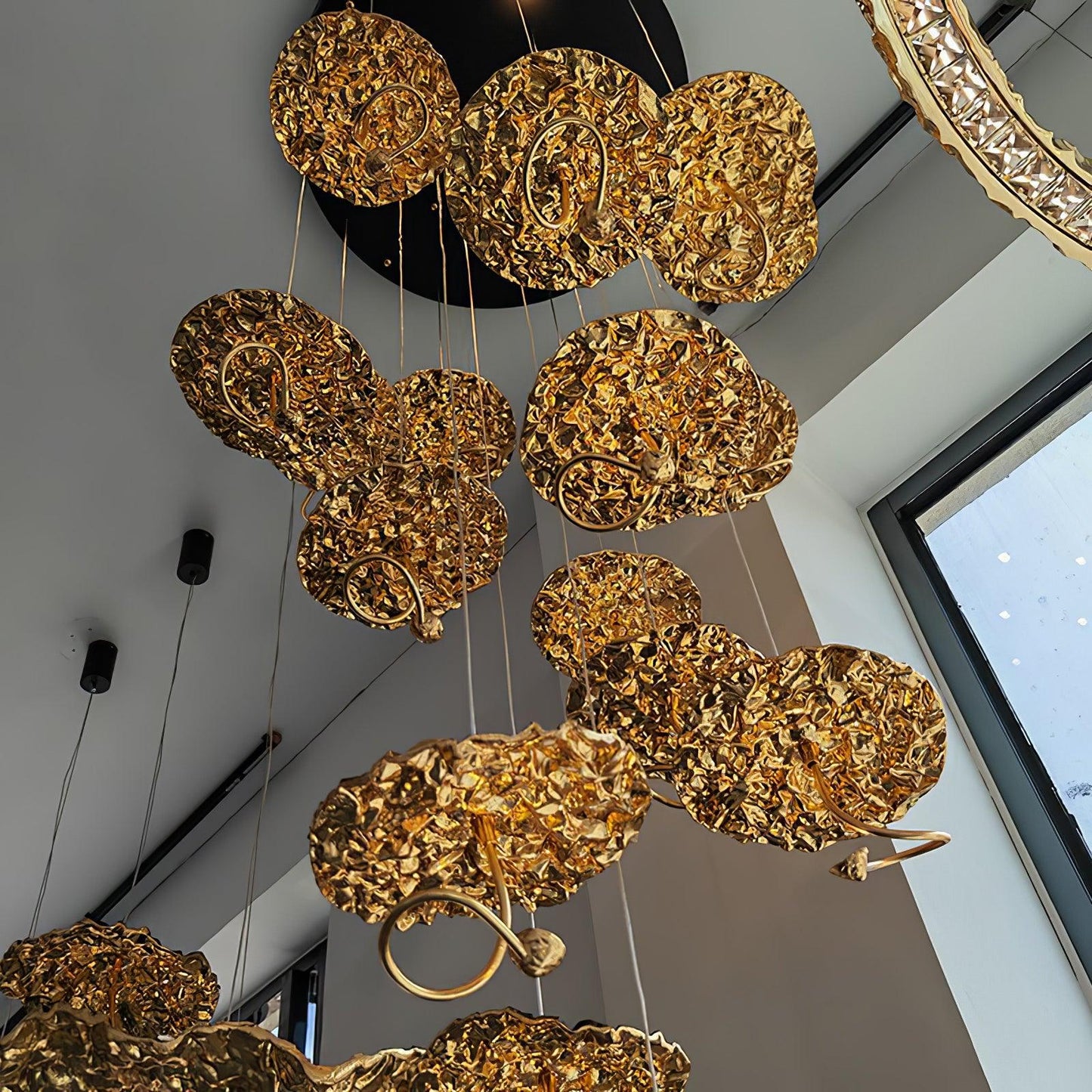 Brass Aviary Constellation Chandelier with Adjustable Height & LED Lig