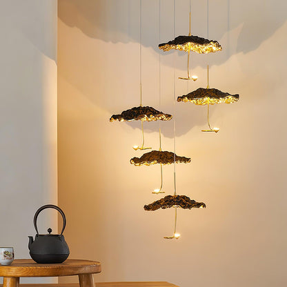 Brass Aviary Constellation Chandelier with Adjustable Height & LED Lig