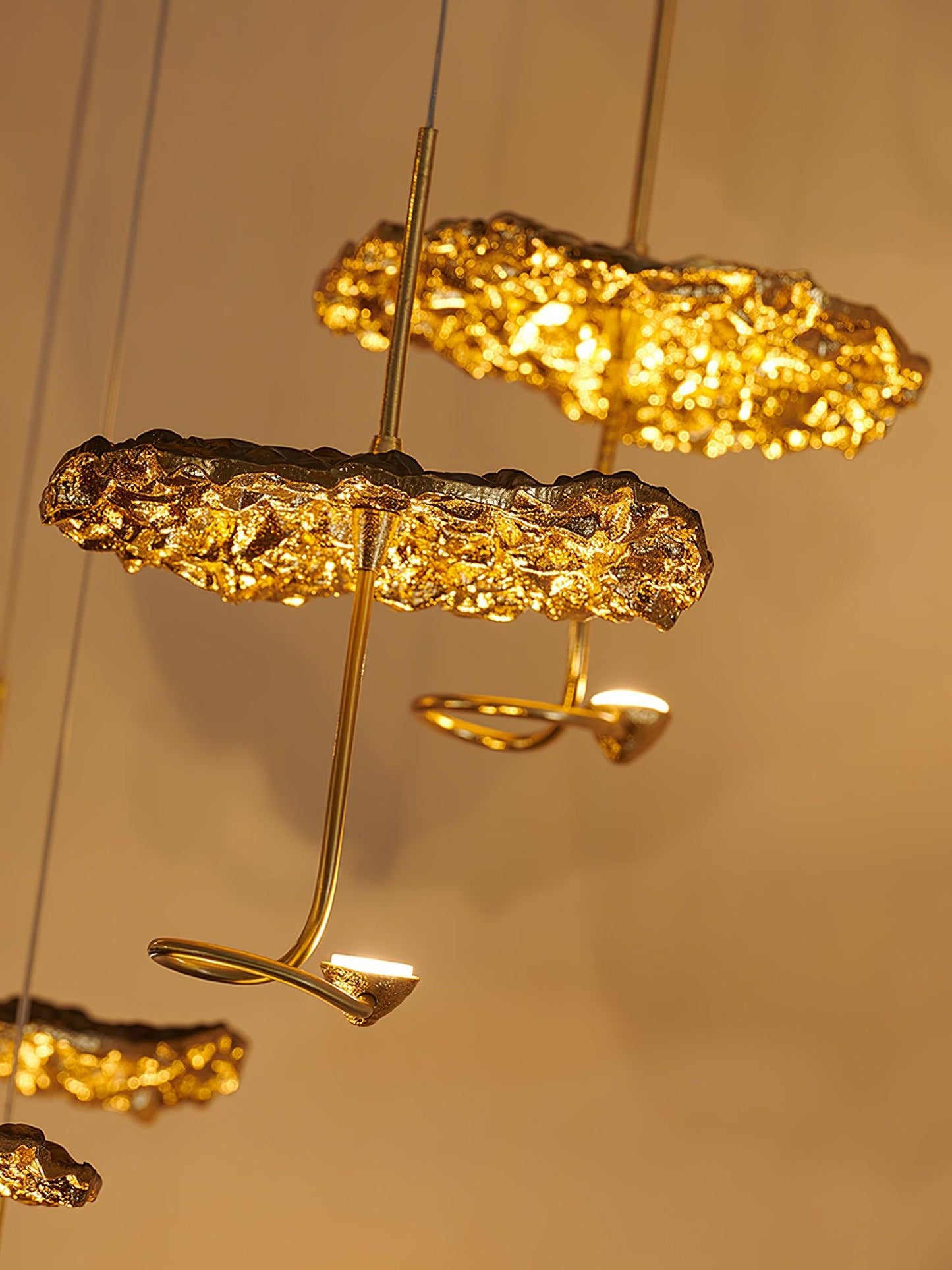 Brass Aviary Constellation Chandelier with Adjustable Height & LED Lig