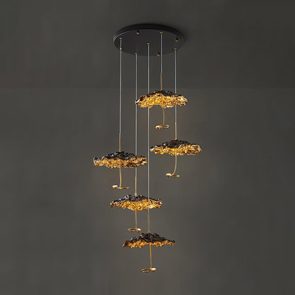 Brass Aviary Constellation Chandelier with Adjustable Height & LED Lig