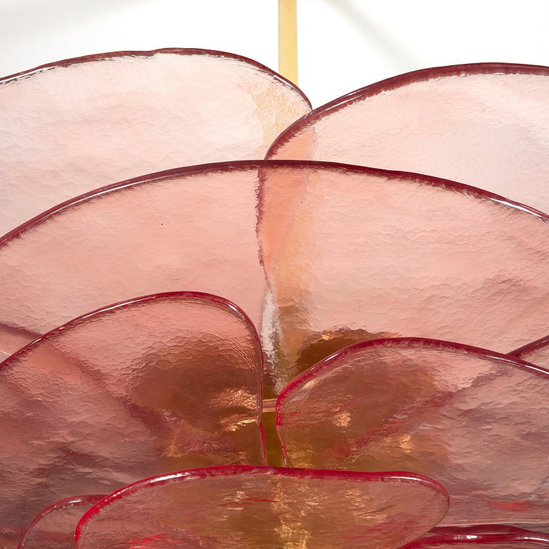 Elegant Petals Glass Chandelier - Dimmable, Energy-Efficient Lighting