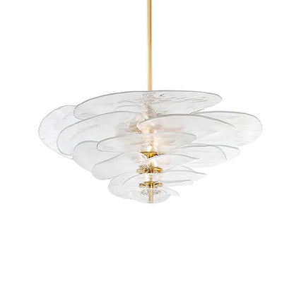 Elegant Petals Glass Chandelier - Dimmable, Energy-Efficient Lighting
