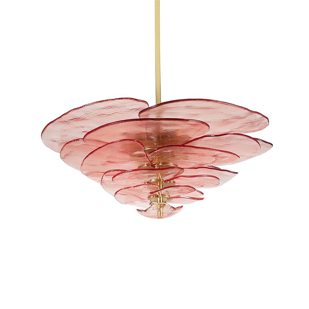 Elegant Petals Glass Chandelier - Dimmable, Energy-Efficient Lighting