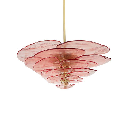 Elegant Petals Glass Chandelier - Dimmable, Energy-Efficient Lighting