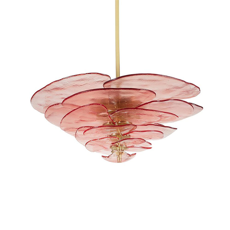 Elegant Petals Glass Chandelier - Dimmable, Energy-Efficient Lighting