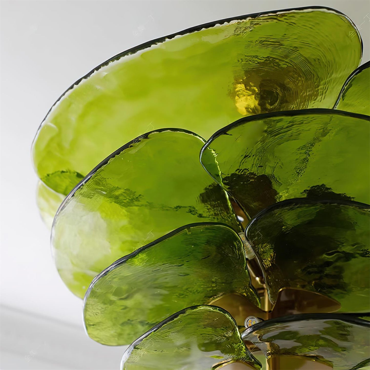 Elegant Petals Glass Chandelier - Dimmable, Energy-Efficient Lighting