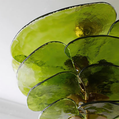 Elegant Petals Glass Chandelier - Dimmable, Energy-Efficient Lighting