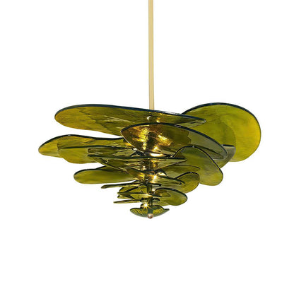 Elegant Petals Glass Chandelier - Dimmable, Energy-Efficient Lighting
