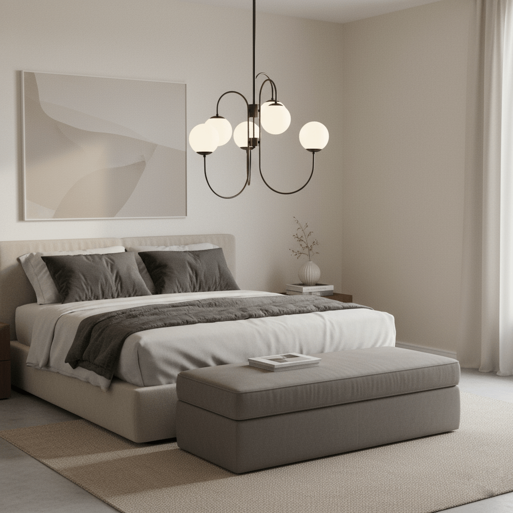 Elegant Gooseneck Chandelier with Adjustable Arms and LED Compatibilit