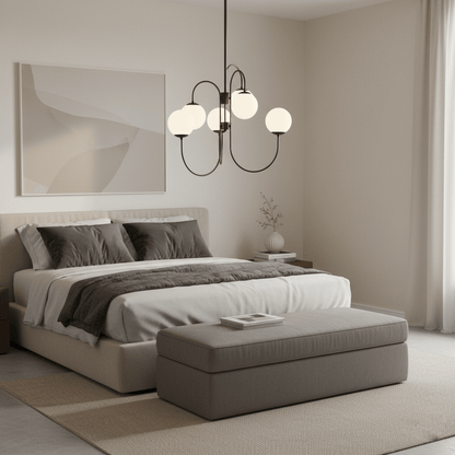 Elegant Gooseneck Chandelier with Adjustable Arms and LED Compatibilit