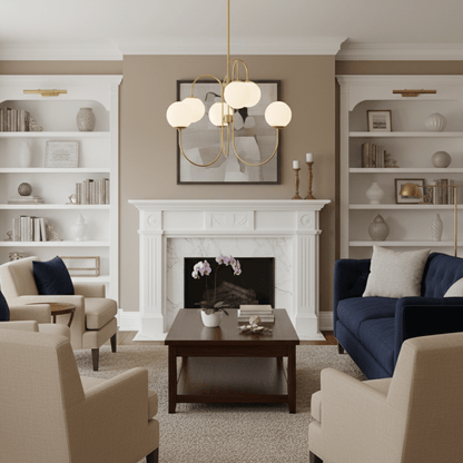 Elegant Gooseneck Chandelier with Adjustable Arms and LED Compatibilit