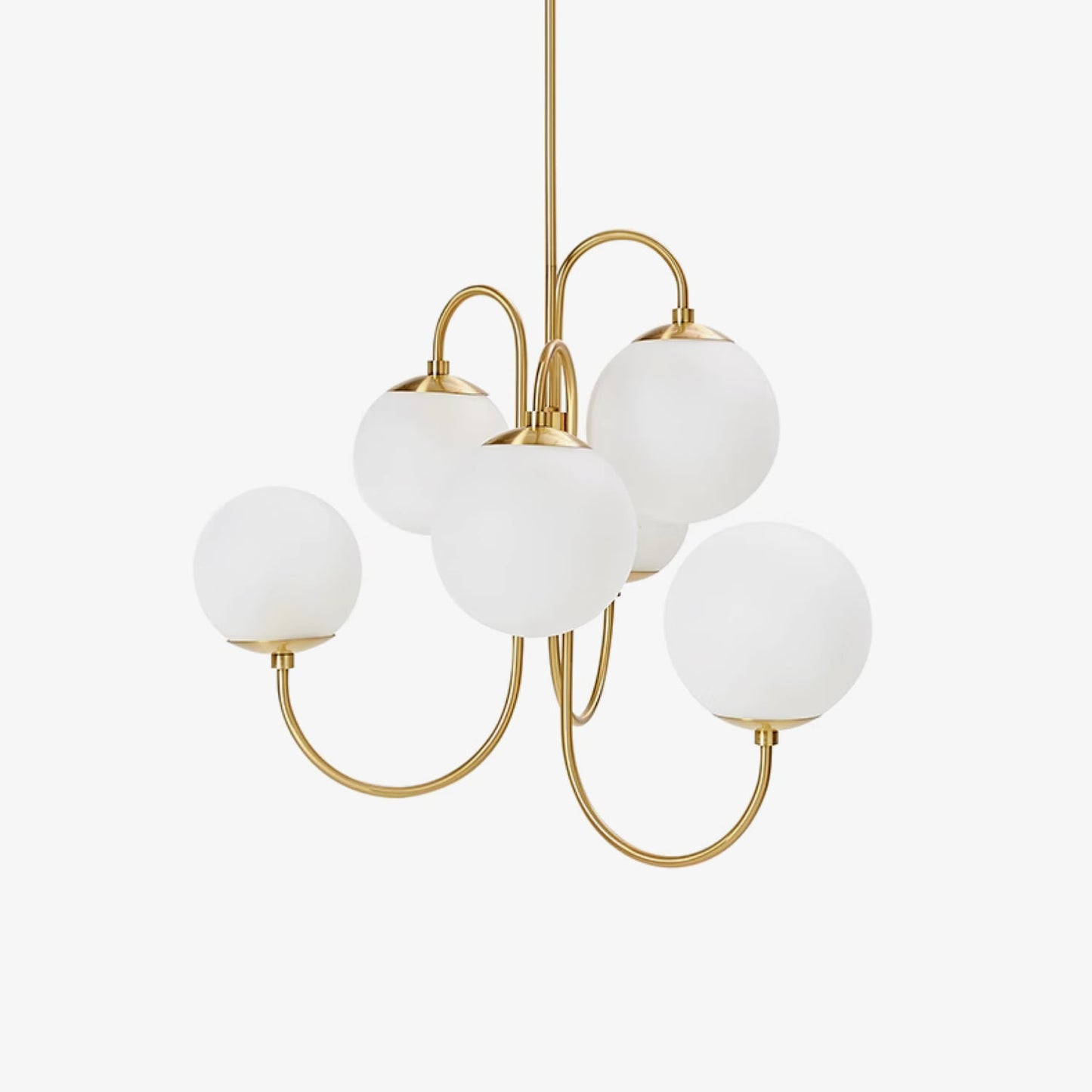 Elegant Gooseneck Chandelier with Adjustable Arms and LED Compatibilit