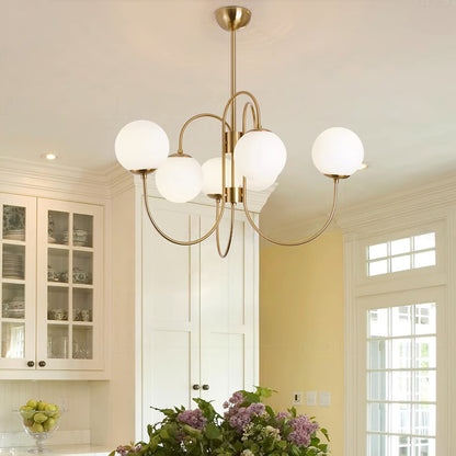 Elegant Gooseneck Chandelier with Adjustable Arms and LED Compatibilit